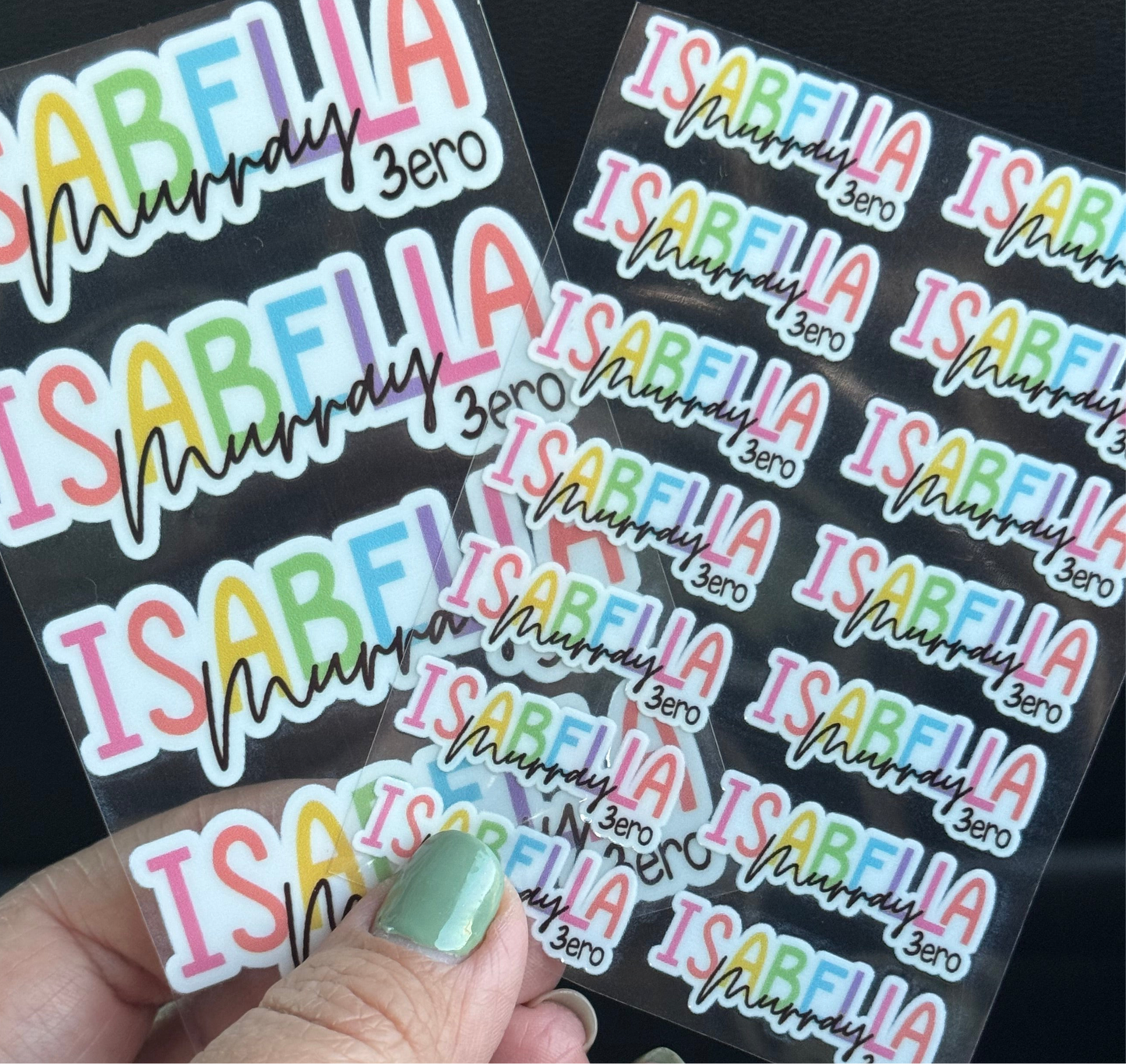 Stickers en DTF UV