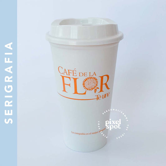 Vaso cafetero 16 oz. Serigrafía